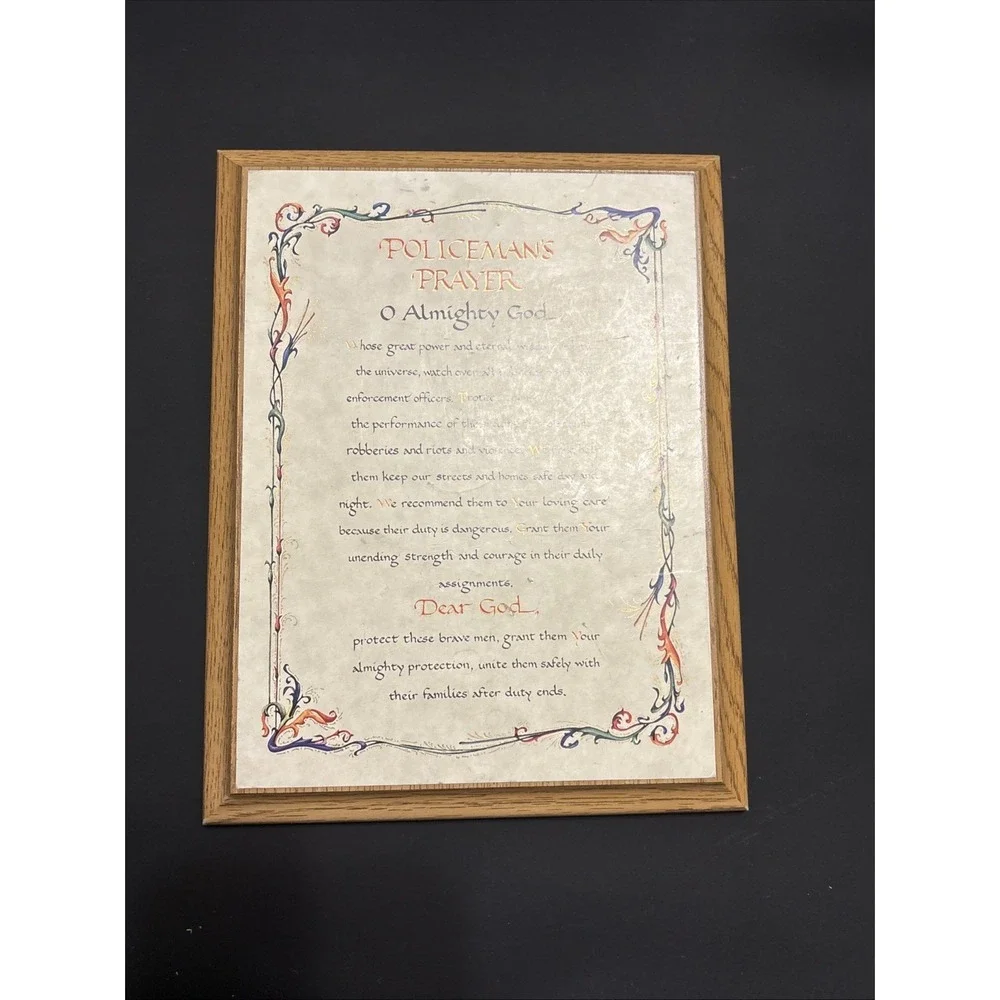Religious Prayer For First Responders Framed Wall Plaque 9